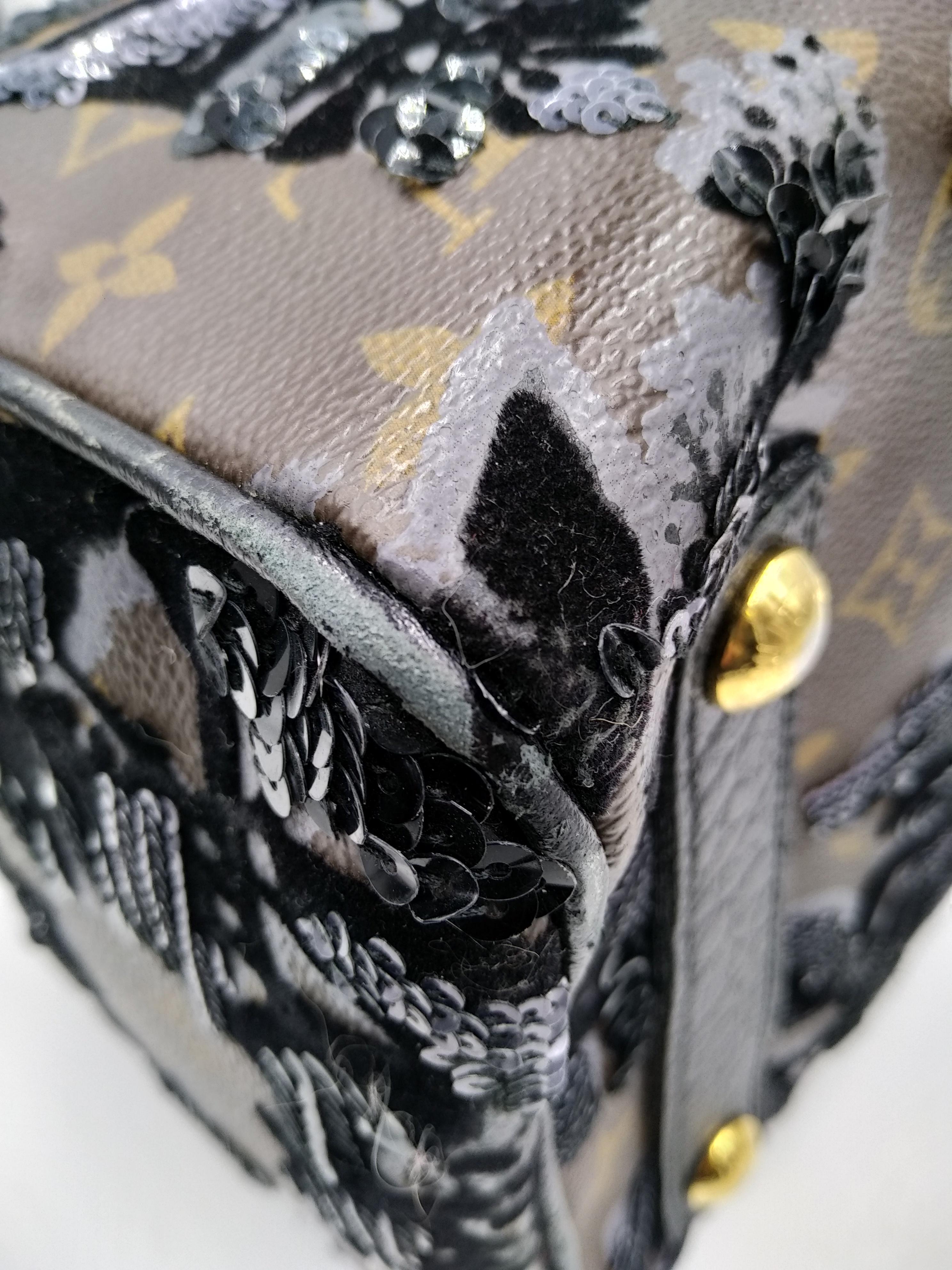 Louis Vuitton Fleur De Jais Sequin Speedy 30 Bag For Sale 6