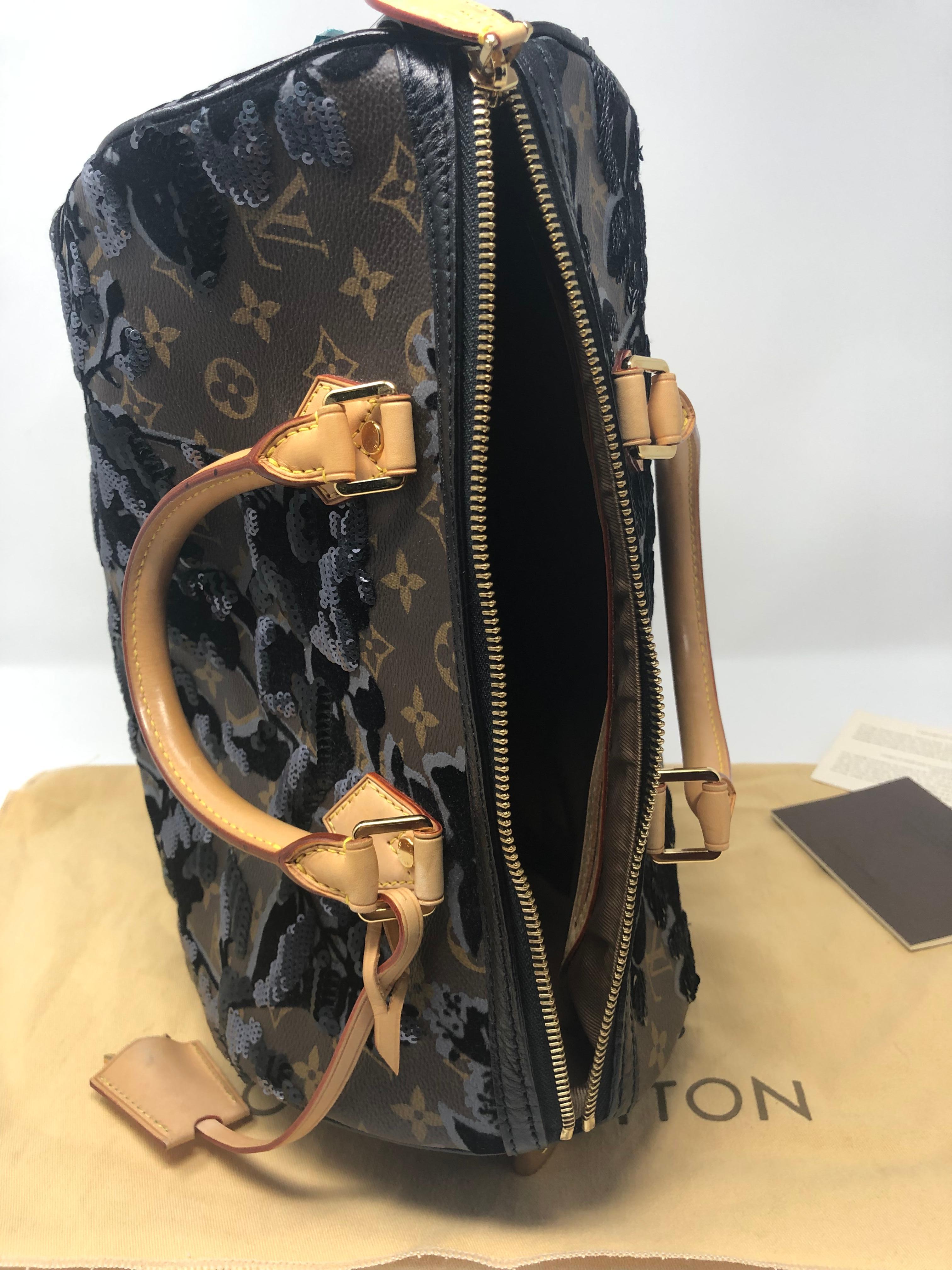Louis Vuitton Fleur De Jais Sequin Speedy 30 Bag 7