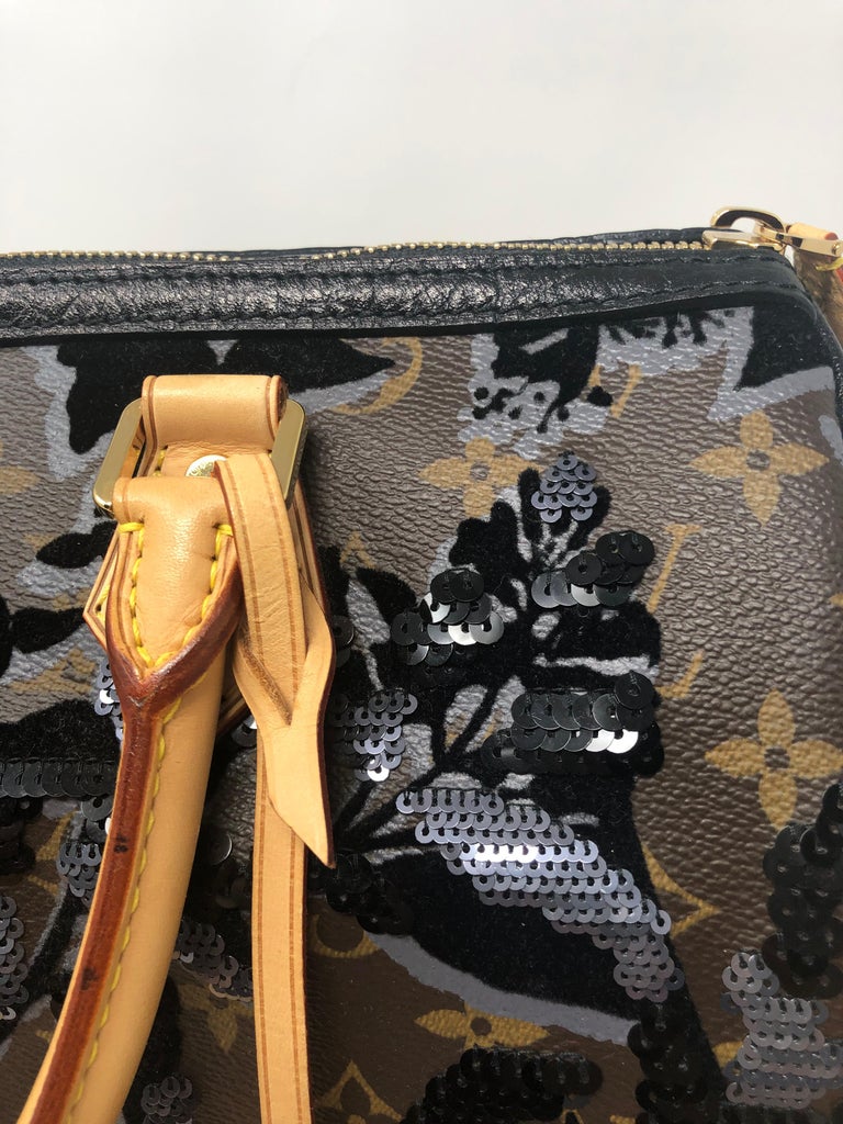 Louis Vuitton 'Fleur de Jais' Sequin Monogram Speedy 30 Bag