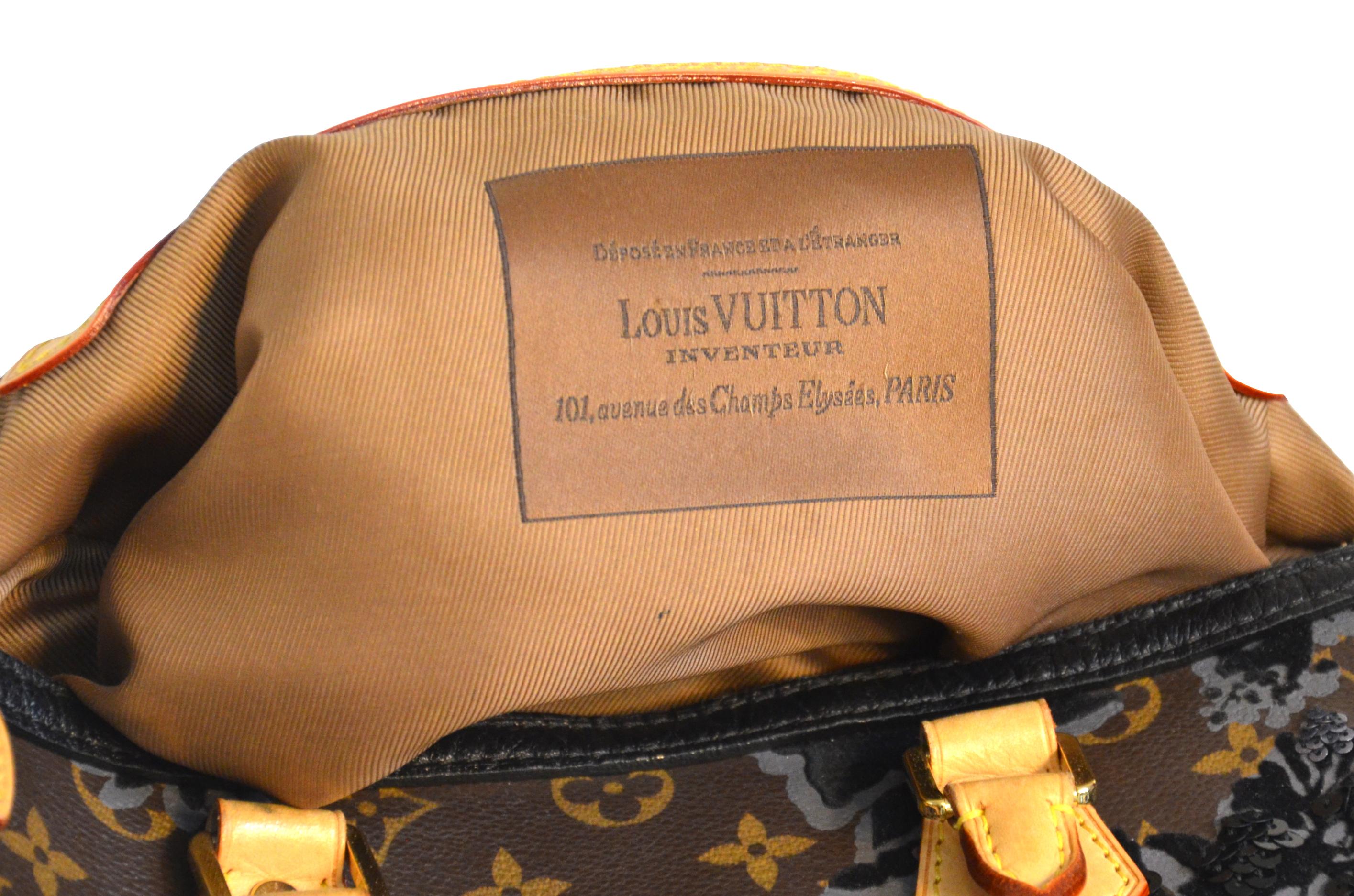 Louis Vuitton Fleur De Jais Sequin Speedy 30 Bag For Sale 8