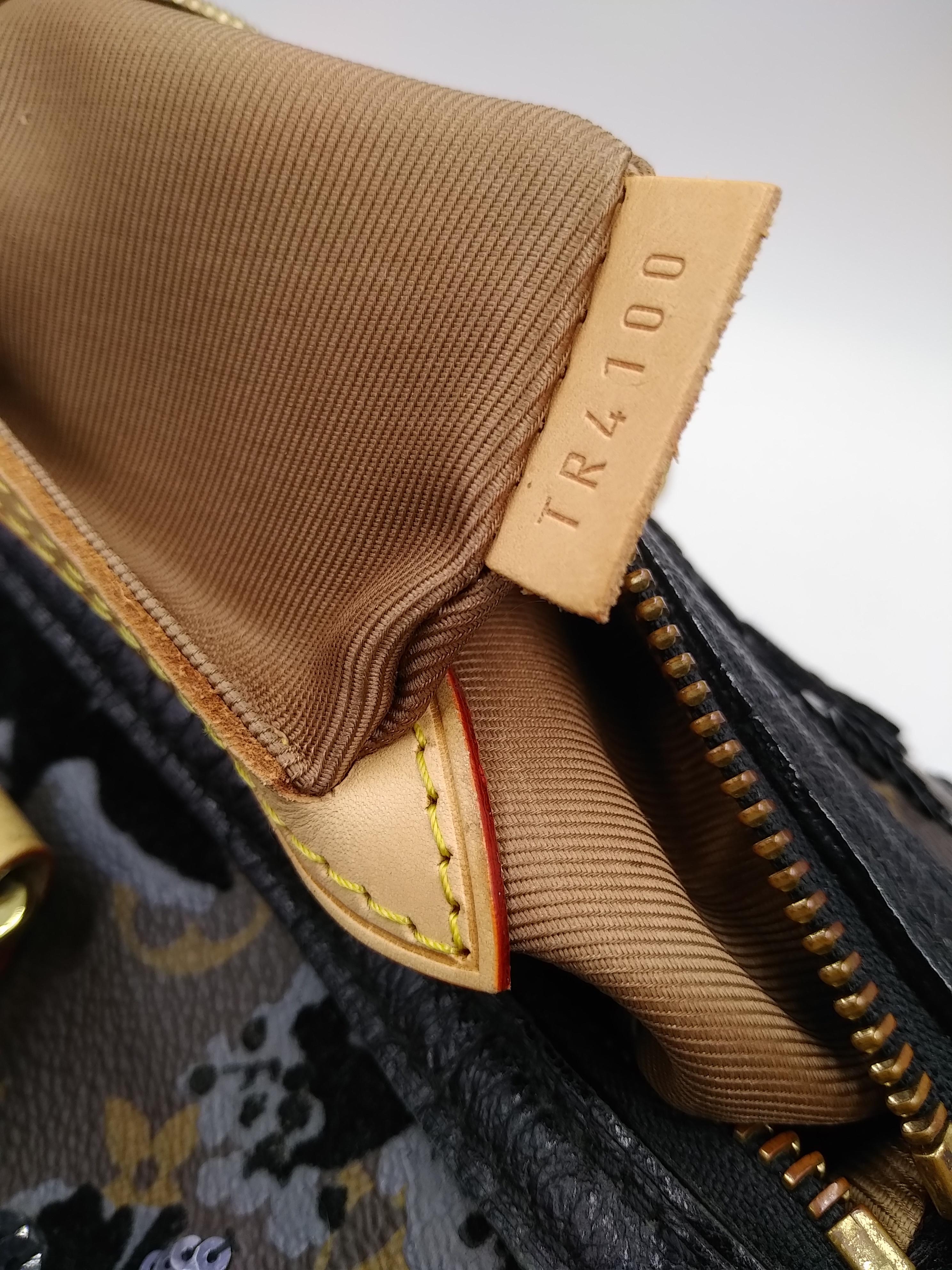 Louis Vuitton Fleur De Jais Sequin Speedy 30 Bag For Sale 9