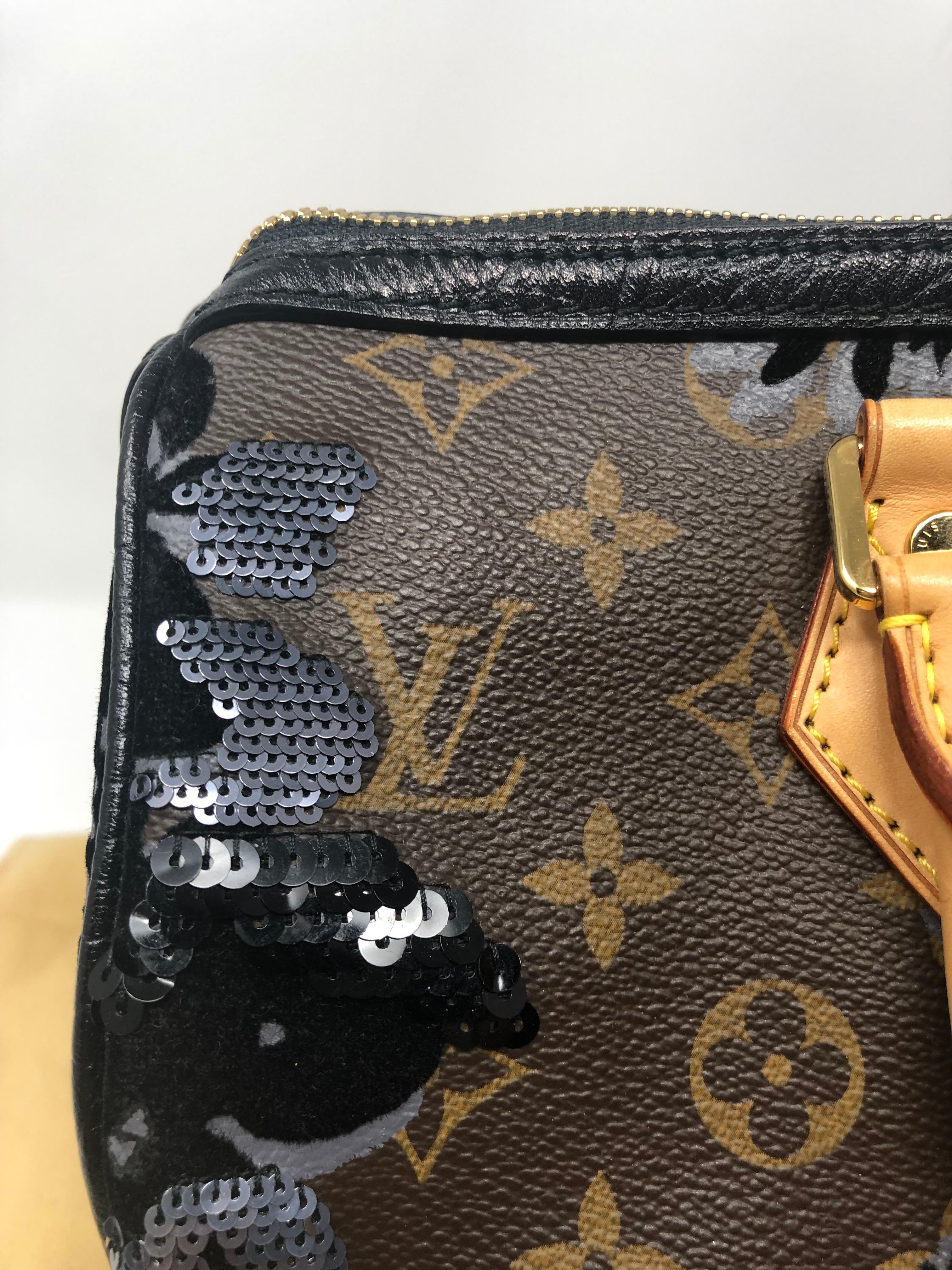 Louis Vuitton Fleur De Jais Sequin Speedy 30 Bag 10