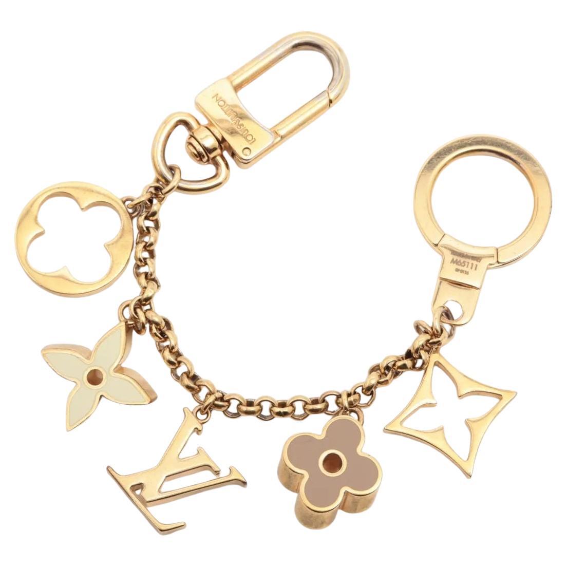Louis Vuitton Fleur de Monogram Chain Bag Charm For Sale