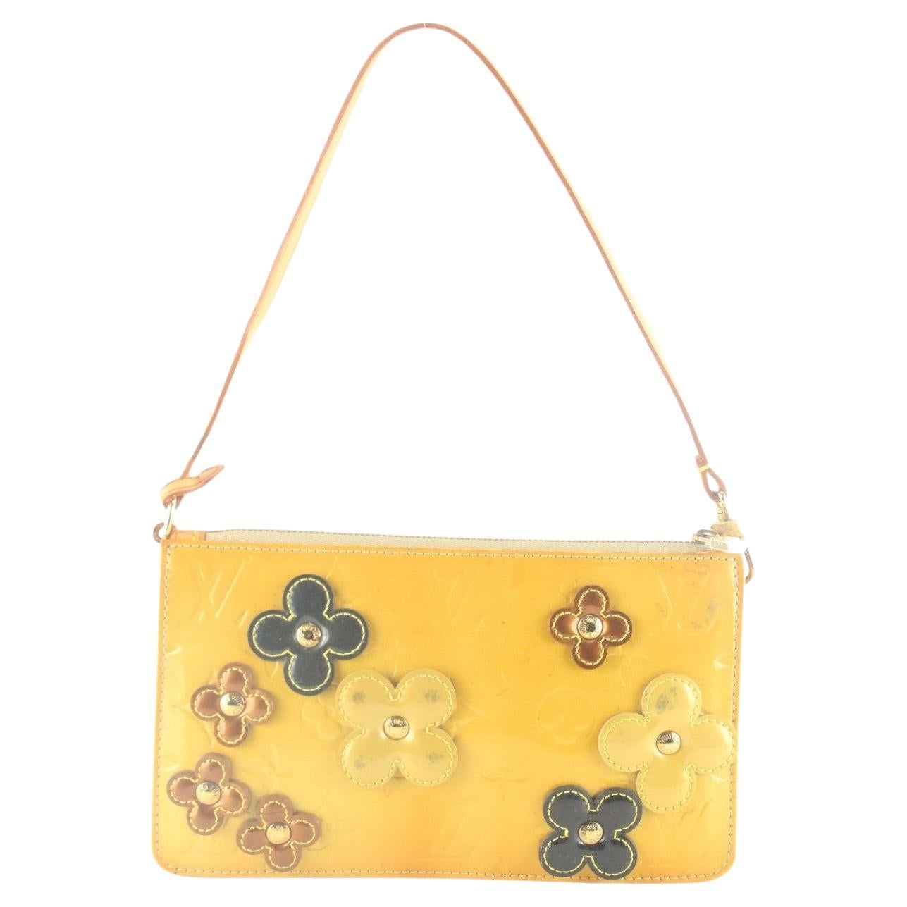 Louis Vuitton Fleur Lexington Vernis Flowers Pochette Yellow 1LVS105K