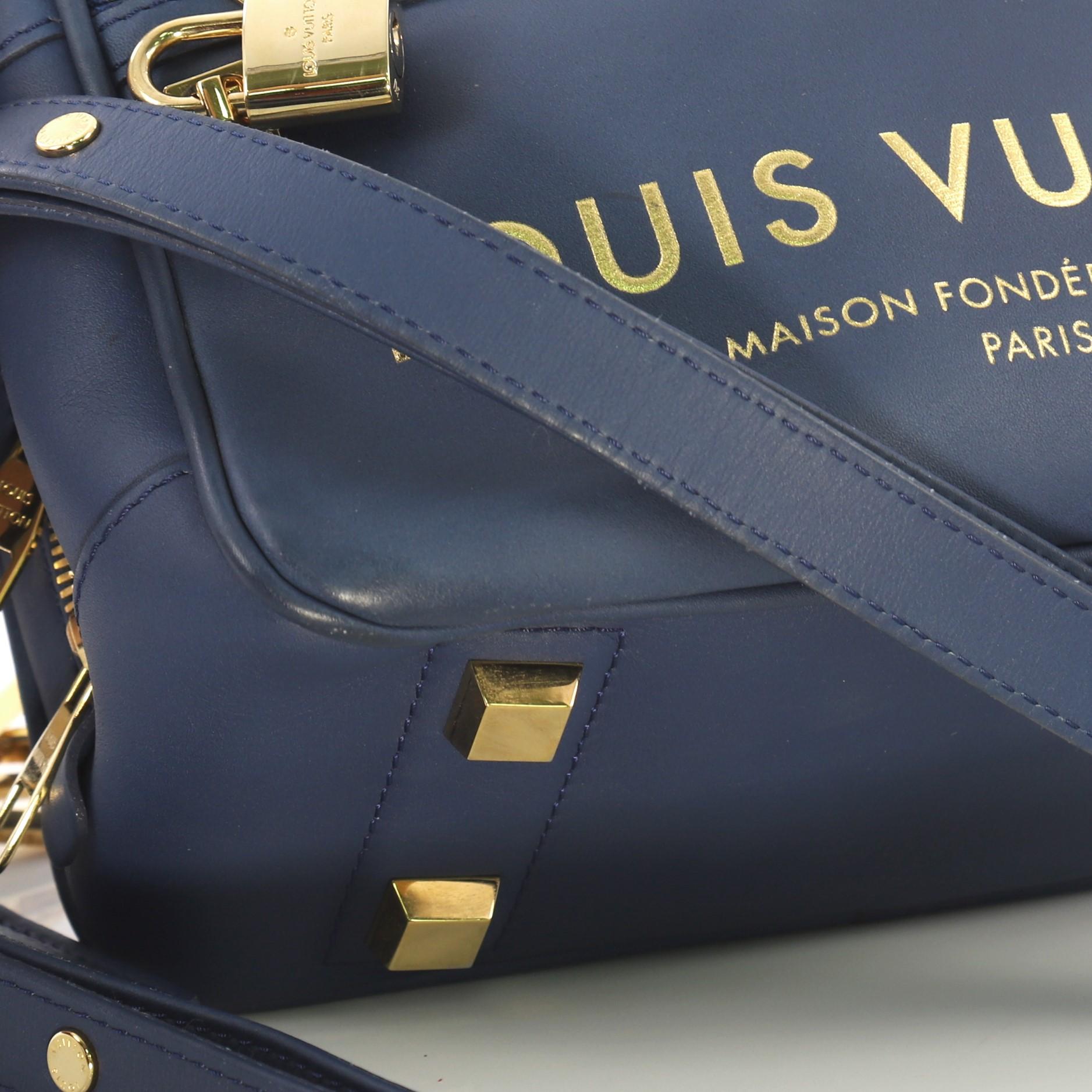 Black Louis Vuitton Flight Paname Takeoff Bag Leather