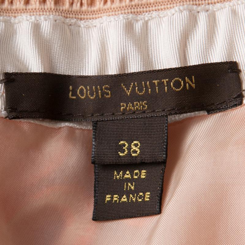 Louis Vuitton - Jupe texturée avec détails brodés à fleurs, taille M Bon état - En vente à Dubai, Al Qouz 2