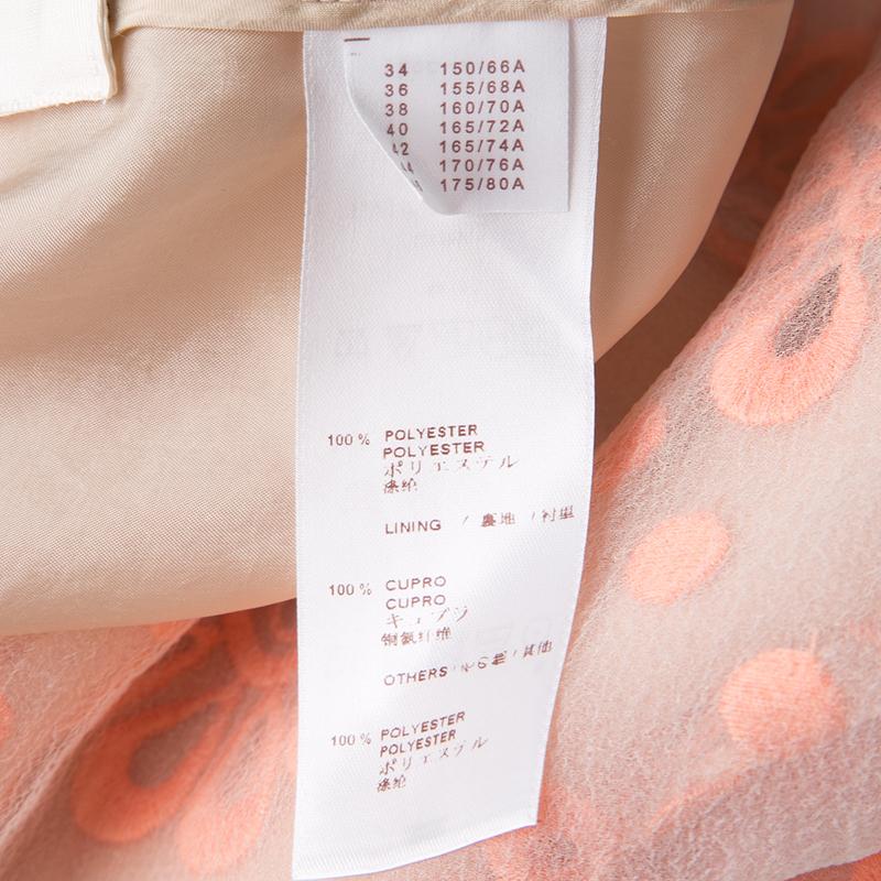Texturierter Rock von Louis Vuitton mit Blumenstickerei M Damen im Angebot