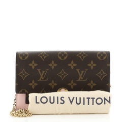 Portemonnaie von Louis Vuitton mit Blumenkette aus Segeltuch mit Monogramm