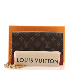 Portemonnaie von Louis Vuitton mit Blumenkette aus Segeltuch mit Monogramm
