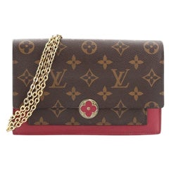 Louis Vuitton Flore Chain Wallet Monogram Canvas