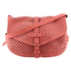 Louis Vuitton Flore Saumur Handbag Perforated Leather