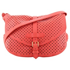 Louis Vuitton Flore Saumur Handbag Perforated Leather