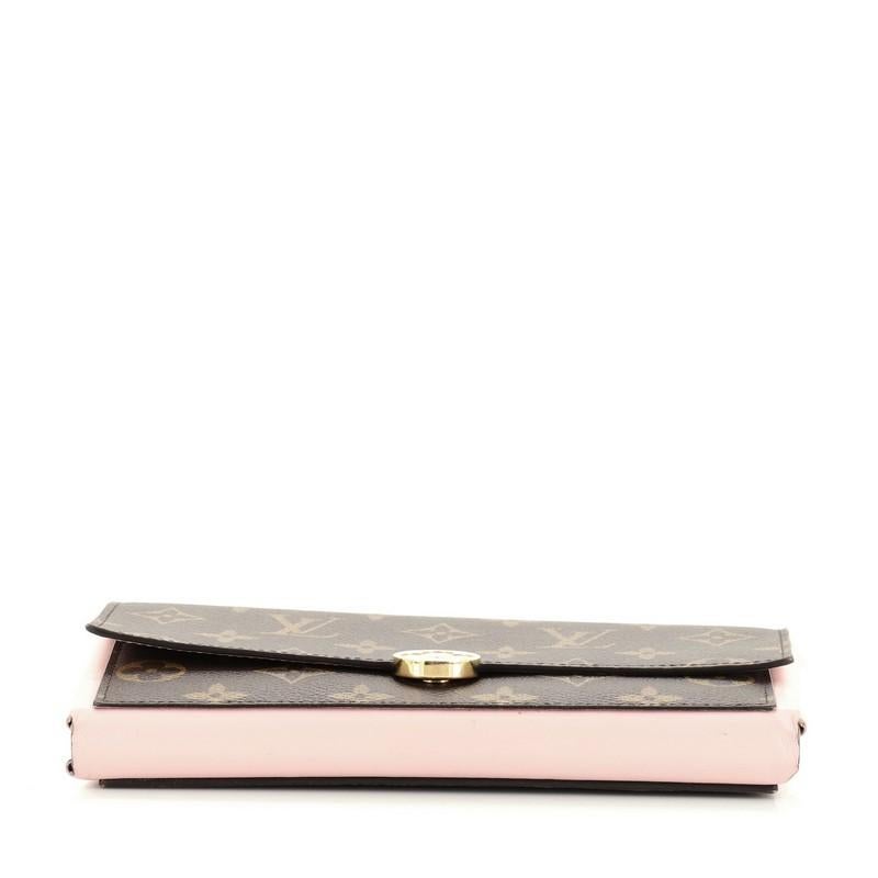 Black Louis Vuitton Flore Wallet Monogram Canvas