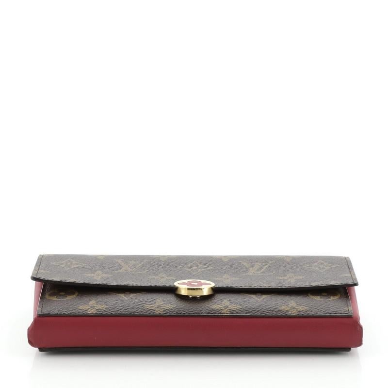 Louis Vuitton Flore Wallet Monogram Canvas In Good Condition In NY, NY
