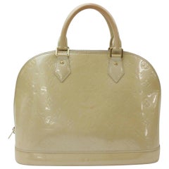 Louis Vuitton Florentine Alma Citrine Monogram Vernis Pm 868777 Beige Satchel