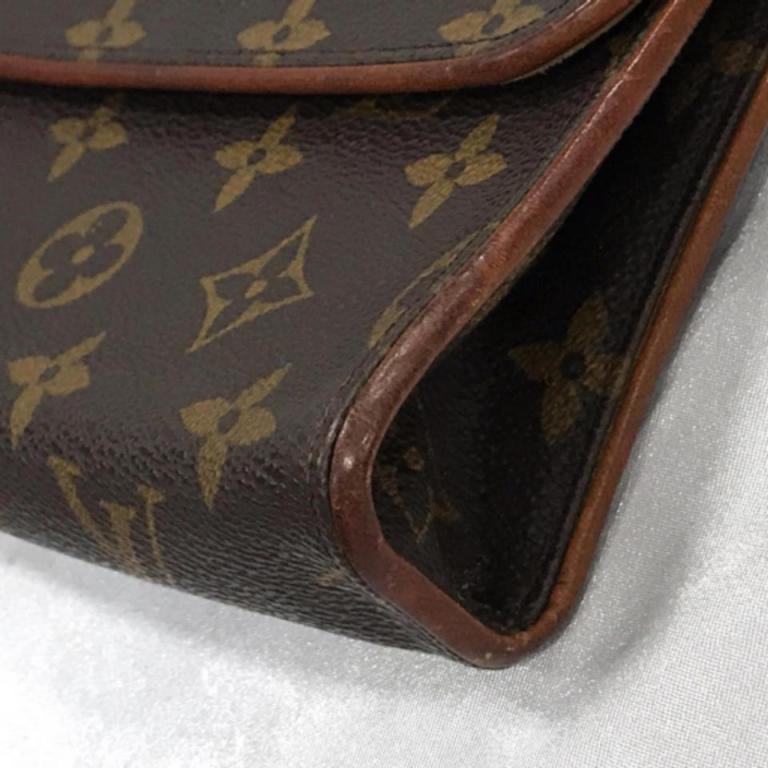 Women's Louis Vuitton Florentine Monogram Fanny Pack Belt 231124 Brown Coated Canvas Wri