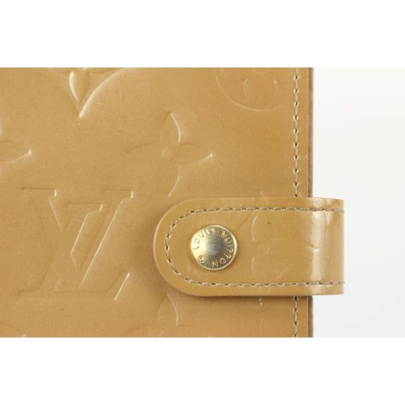 Louis Vuitton Florentine Noisette Monogram Vernis Small Ring Agenda PM Diary For Sale 5