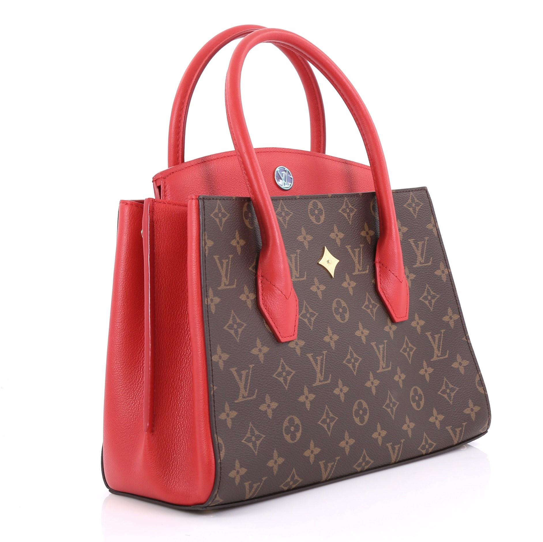Brown Louis Vuitton Florine Handbag Monogram Canvas and Leather