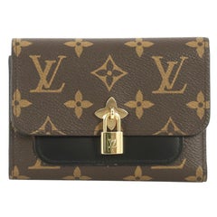 Sell Louis Vuitton Monogram Flower Lock Compact Wallet - Brown