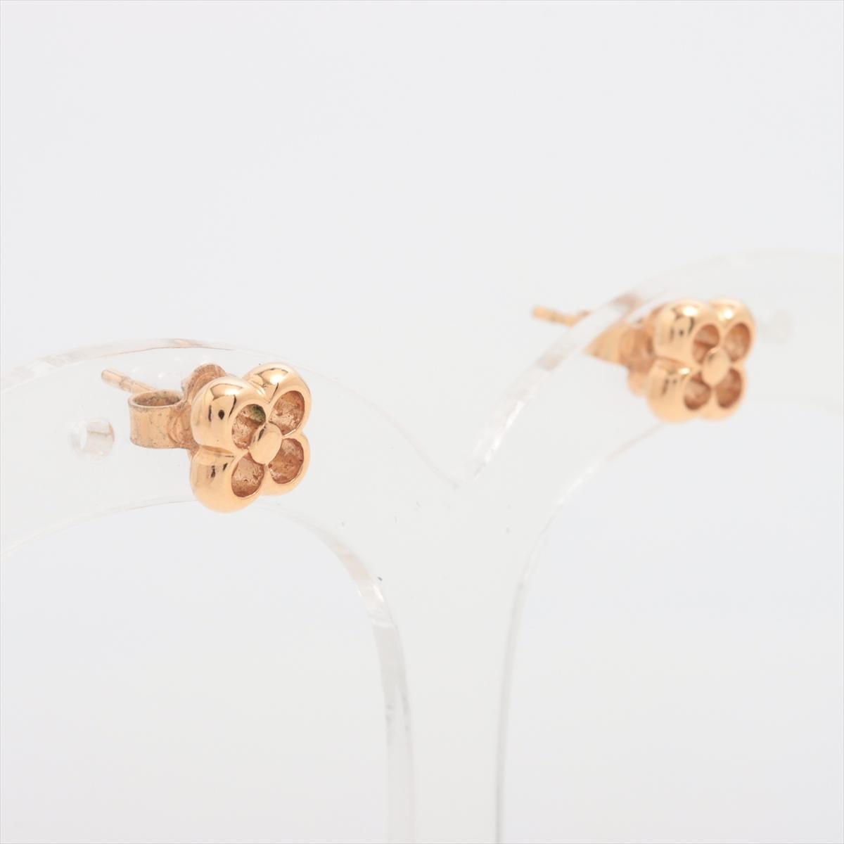 Louis Vuitton Flower Full Stud Earring Gold In Good Condition In Humacao, PR