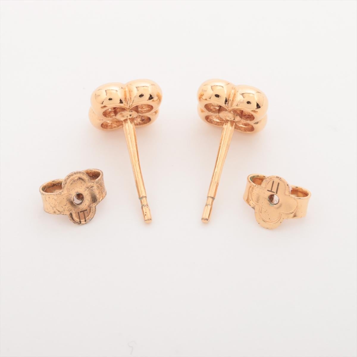 Louis Vuitton Flower Full Stud Earring Gold 1