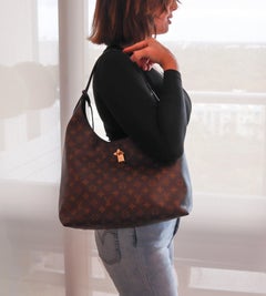 LOUIS VUITTON Blume HOBO Handtasche LV Monogramm in Leder mit Box, Tasche & Buchstabe