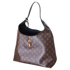 LOUIS VUITTON Flower HOBO Handbag LV Monogram In Leather With Box, Bag & Booklet