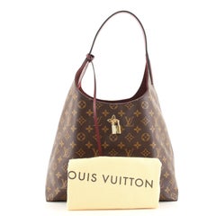 Louis Vuitton Blumen Hobo Monogrammierte Handtasche aus Segeltuch