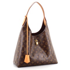 Louis Vuitton Blumen Hobo Monogrammierte Handtasche aus Segeltuch
