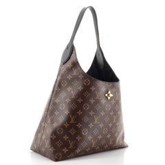 Louis Vuitton Blumen Hobo Monogrammierte Handtasche aus Segeltuch