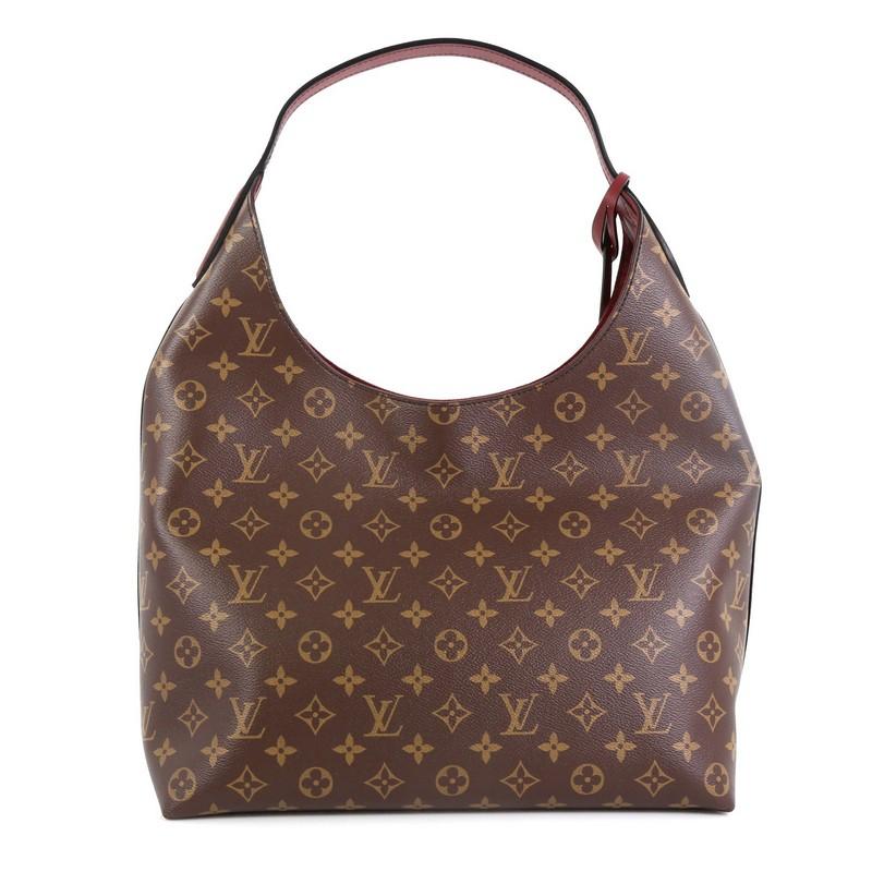 Brown Louis Vuitton Flower Hobo Monogram Canvas