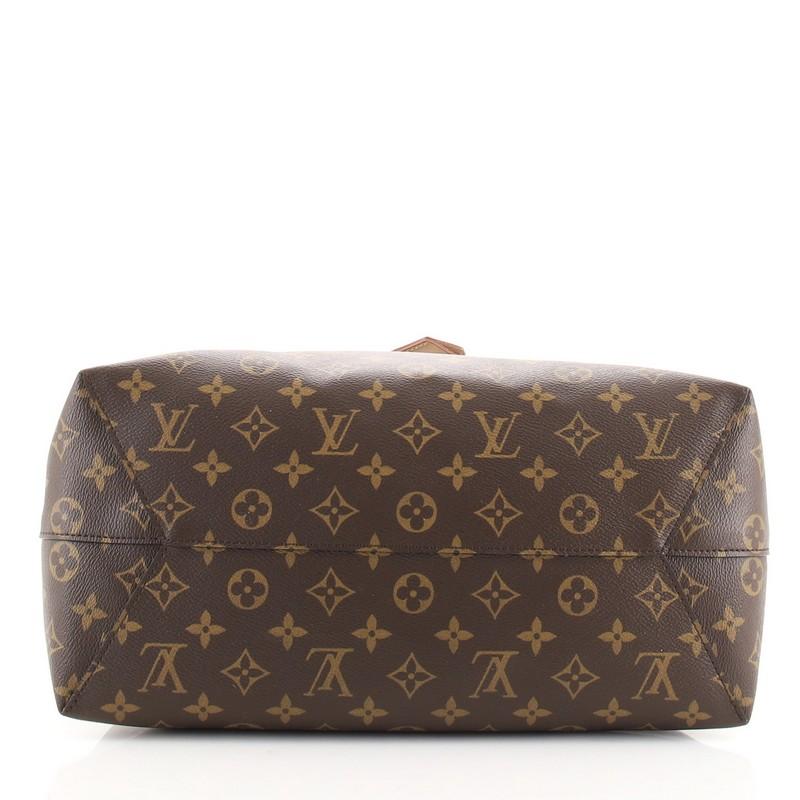 Louis Vuitton Blumen Hobo Monogrammierte Handtasche aus Segeltuch im Zustand „Gut“ in NY, NY