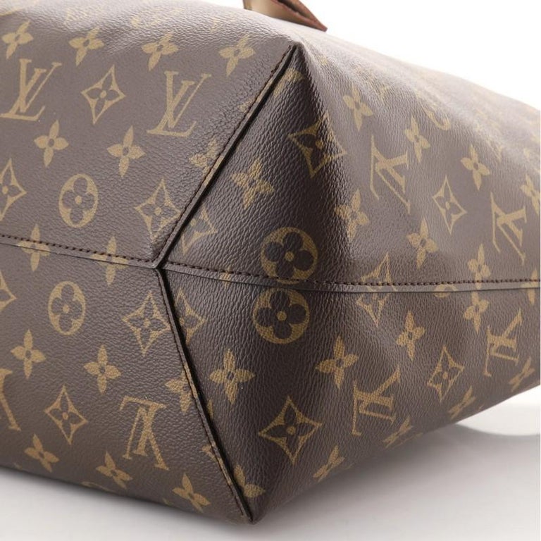 Louis Vuitton Flower Hobo Shopping Bag Monogram Canvas and Black