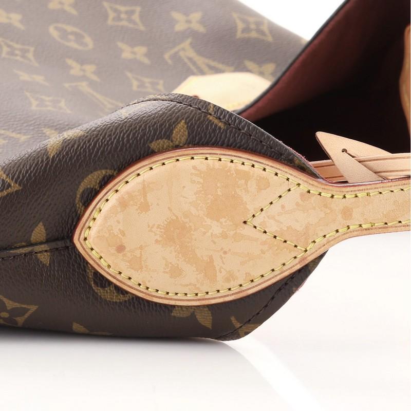 Louis Vuitton Blumen Hobo Monogrammierte Handtasche aus Segeltuch 2