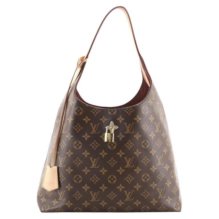 Louis Vuitton Blumen Hobo Monogrammierte Handtasche aus Segeltuch