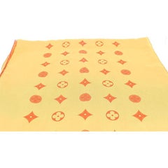 Louis Vuitton Flower Monogram Scarf in Yellow and Orange