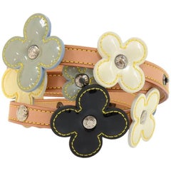 Louis Vuitton Flower Motif Belt In Multicolor Vernis Leather x Cowhide Leather