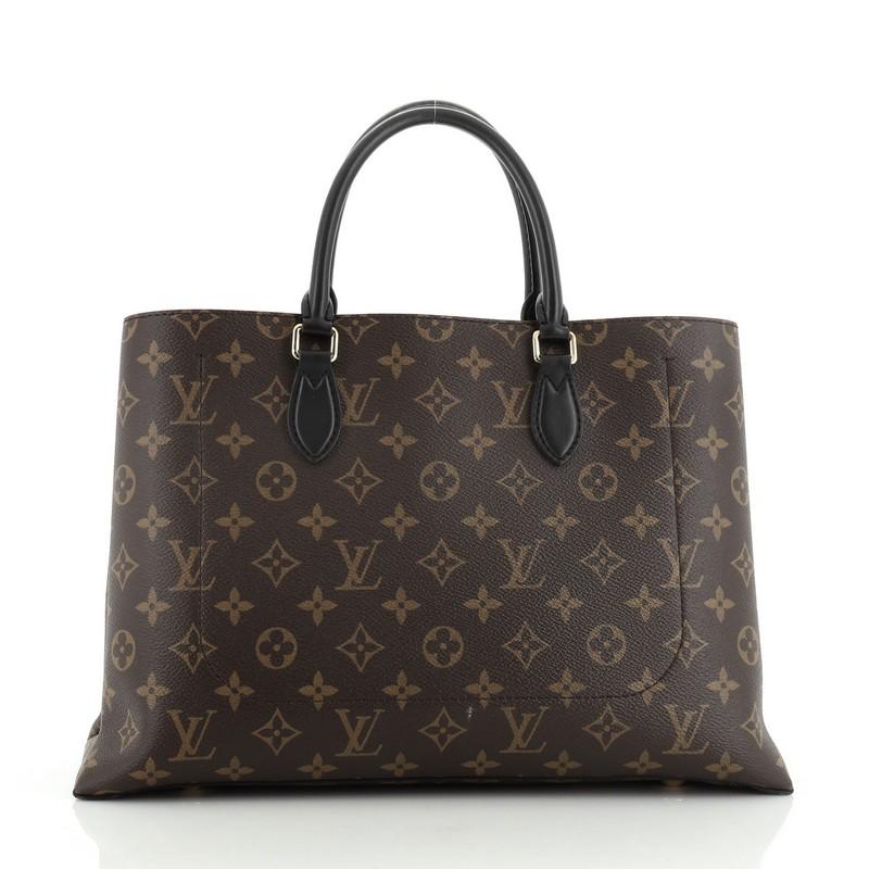 Black Louis Vuitton Flower Tote Monogram Canvas