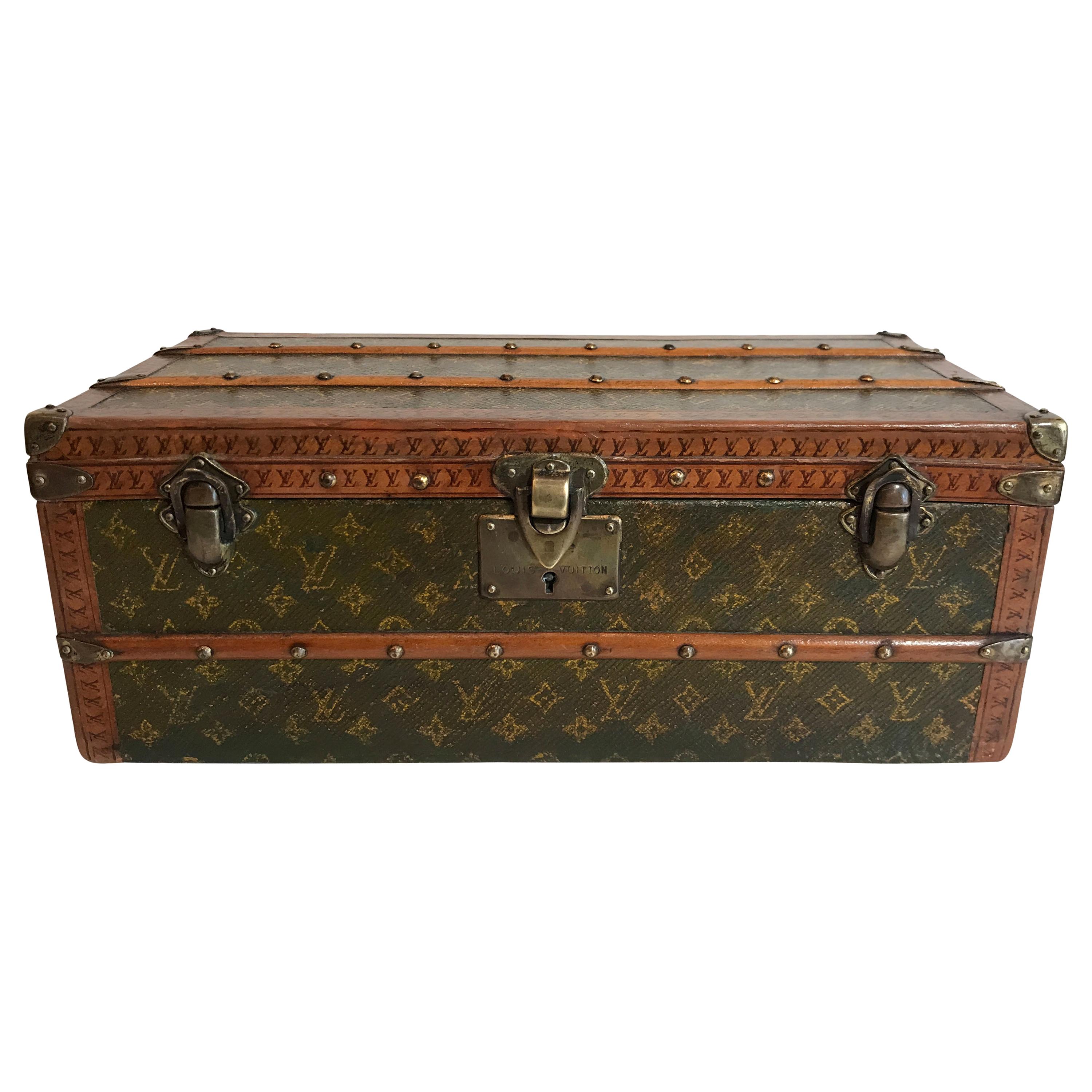 Very Rare 1910s Louis Vuitton Flower Trunk Malle Fleur' at 1stDibs