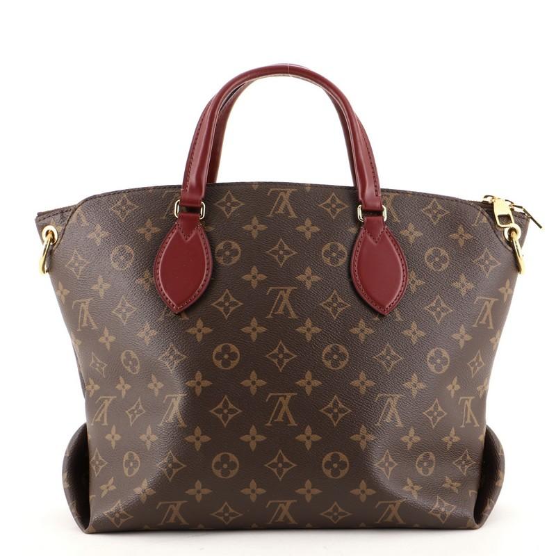 Black Louis Vuitton Flower Zipped Tote Monogram Canvas MM