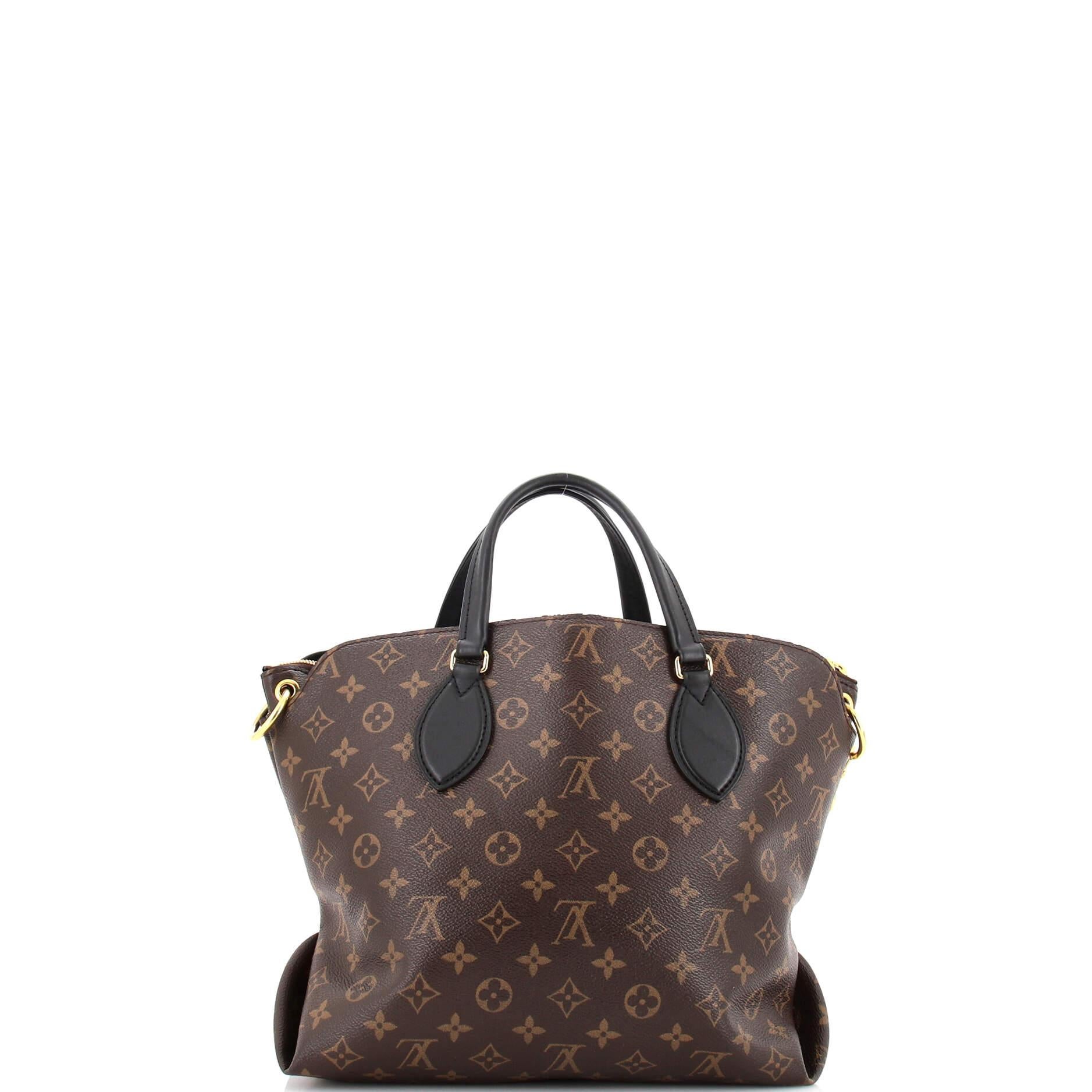 Louis Vuitton Flower Zipped Tote Monogram Canvas MM In Fair Condition In NY, NY