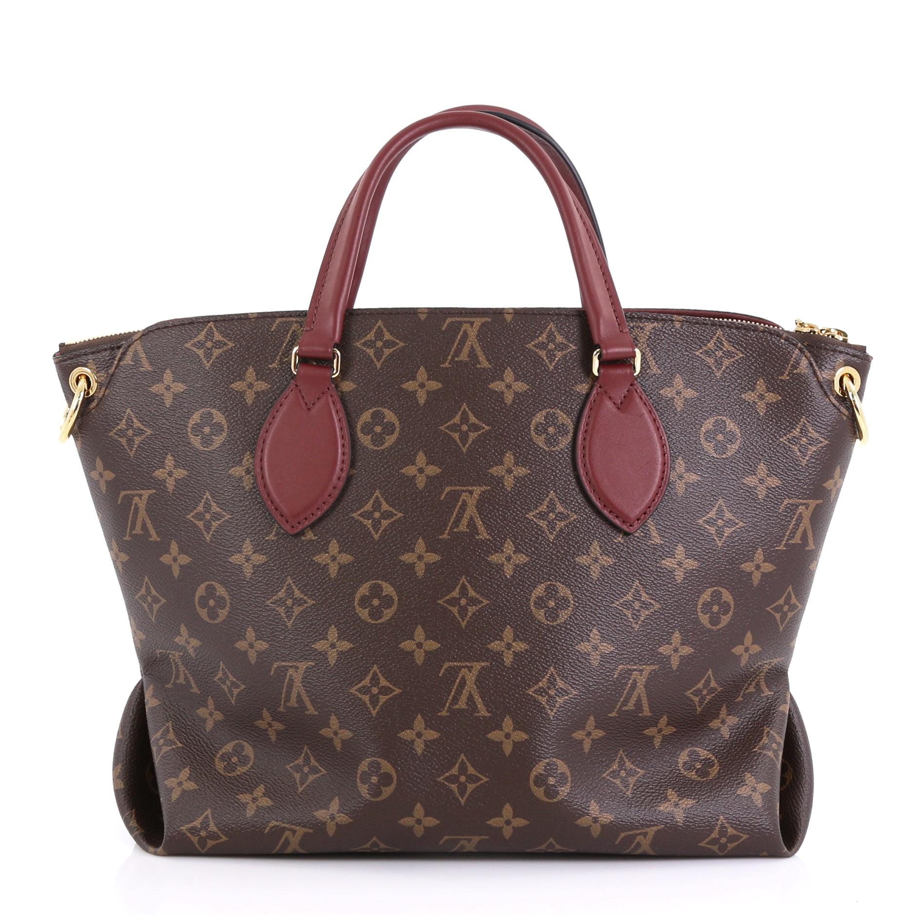 lv flower zipped tote mm