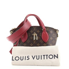 Tote mit Reißverschluss aus Segeltuch mit Blumenmuster von Louis Vuitton PM