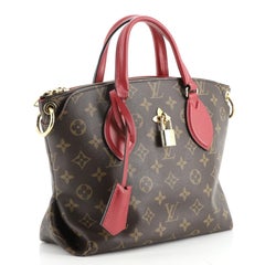 Tote mit Reißverschluss aus Segeltuch mit Blumenmuster von Louis Vuitton PM