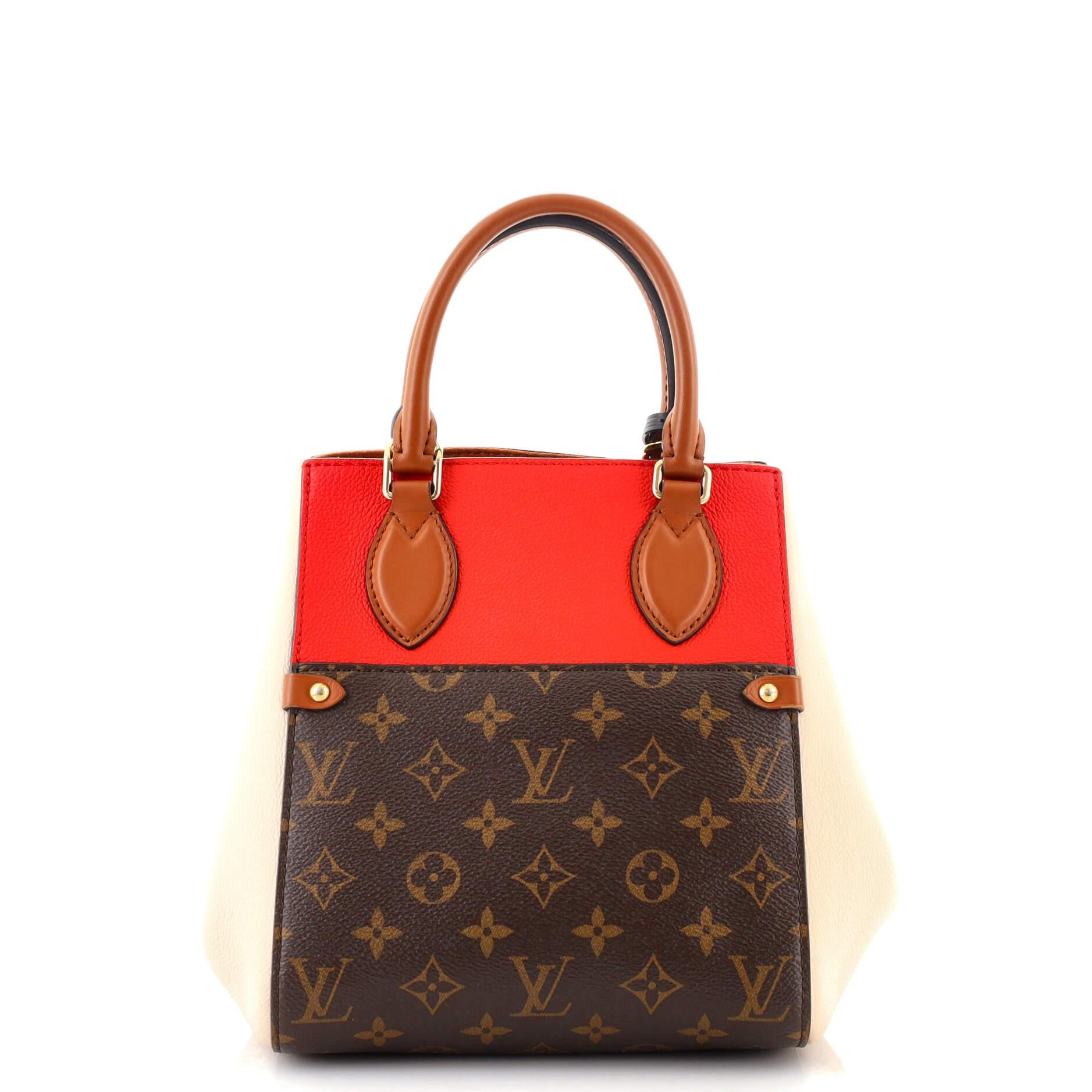 Black Louis Vuitton Fold Tote Monogram Canvas and Leather PM