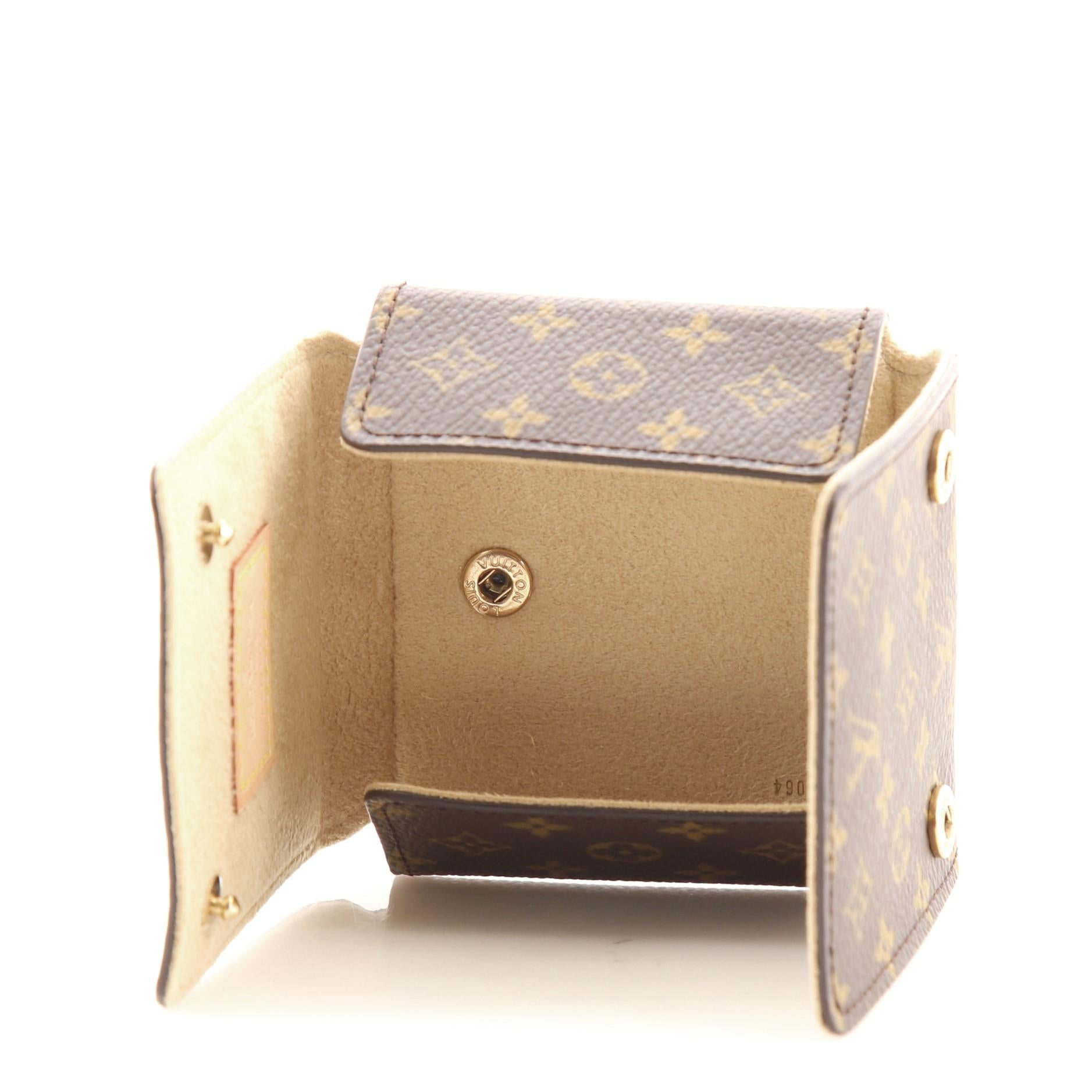 Louis Vuitton Folding Jewelry Case Monogram Canvas PM 1