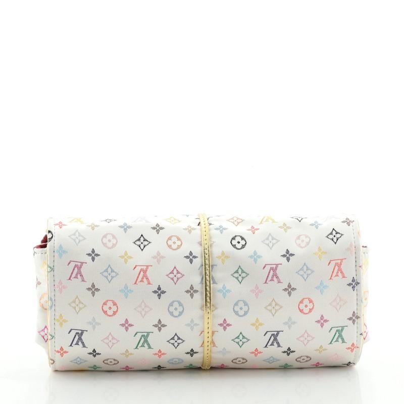 Louis Vuitton Folding Jewelry Case Monogram Multicolor Satin In Good Condition In NY, NY