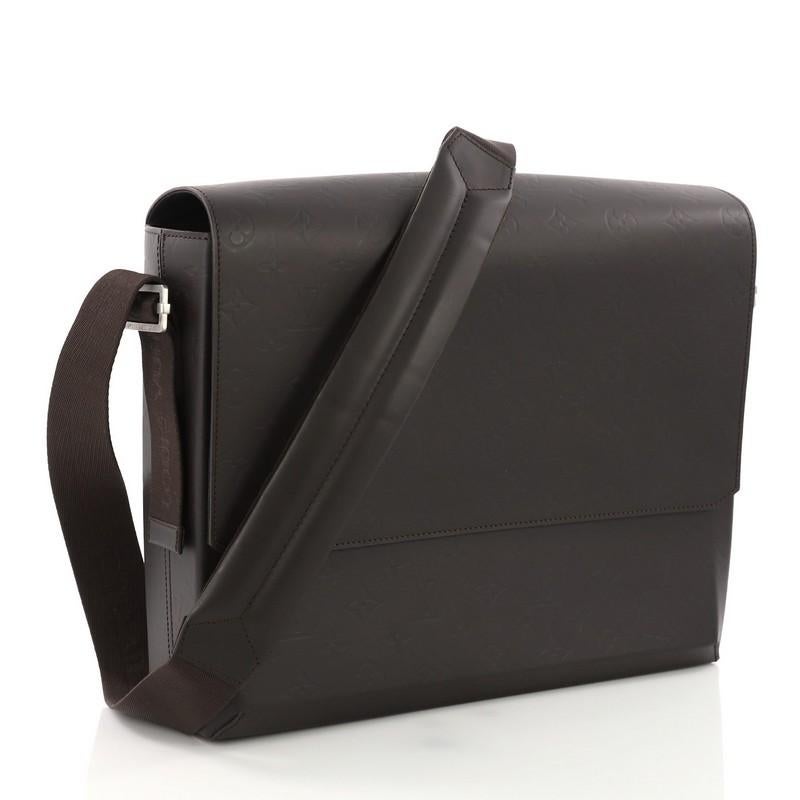 Black Louis Vuitton Fonzie Handbag Monogram Glace Leather