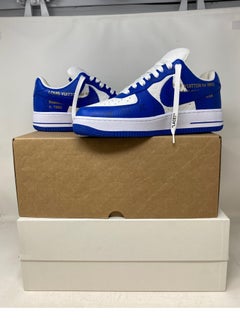 Blaue Schuhe von Louis Vuitton für Nike Air Force Ones