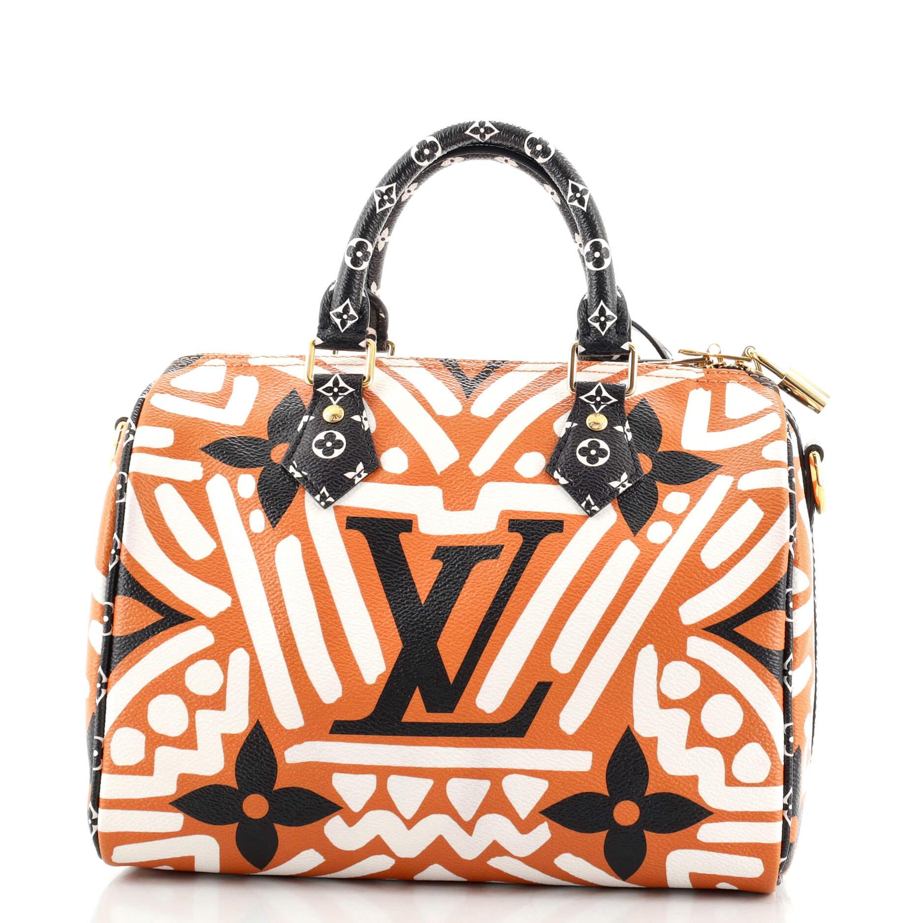 Beige Louis Vuitton Speedy Bandouliere Bag Limited Edition Crafty Monogram Gian
